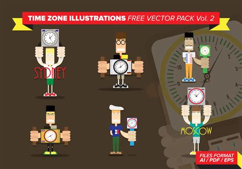 Time Zone Illustrations Free Vector Pack Vol. 2 - Download Free Vectors, Clipart Graphics ...