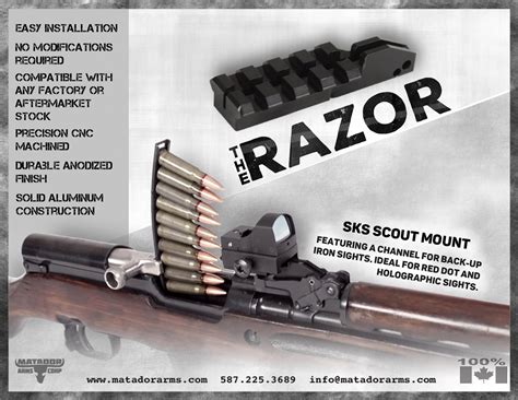 'Razor' SKS Scout Mount - Short Picatinny Rail, Gun Parts & Accessories - Amazon Canada