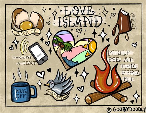 made some love island tattoo flash, thought you guys would enjoy! : r ...