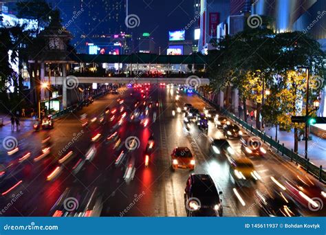 Nightlife in Bangkok City editorial photography. Image of business ...