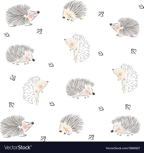 Hedgehog pattern Royalty Free Vector Image - VectorStock