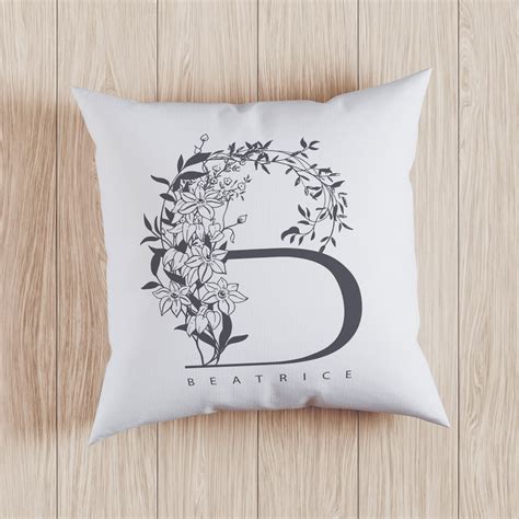 Personalized Monogram Pillow Nursery Pillow Case Floral | Etsy