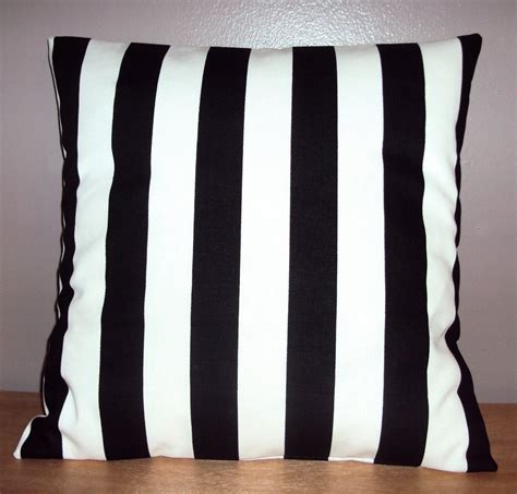 Black and White Stripe Decorative Pillow Cover Available In