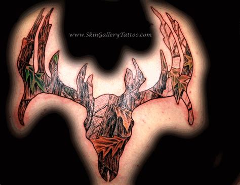 Real Camo Deer Skull by Brent Severson : Tattoos