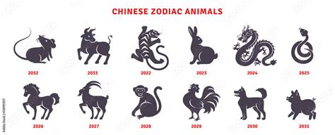 Chinese New Year horoscope animals, 2023 black silhouette rabbit ...