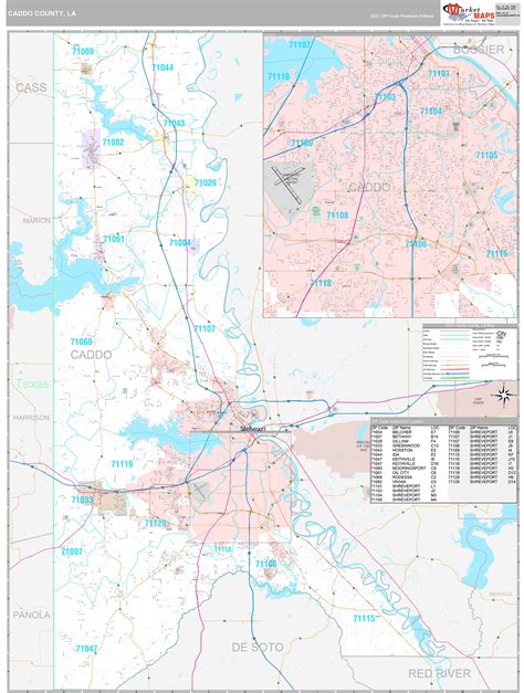 Road Map Of Caddo Parish