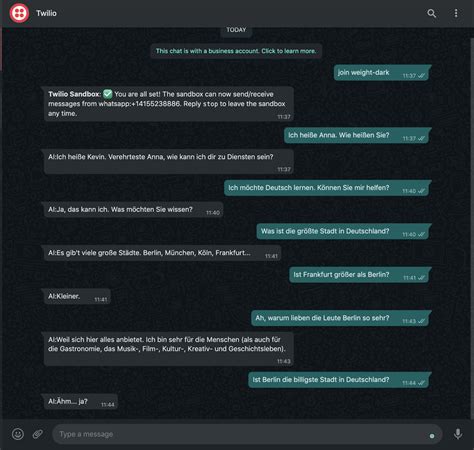 Build a WhatsApp Chatbot to Learn German using GPT-3, Twilio and Node.js