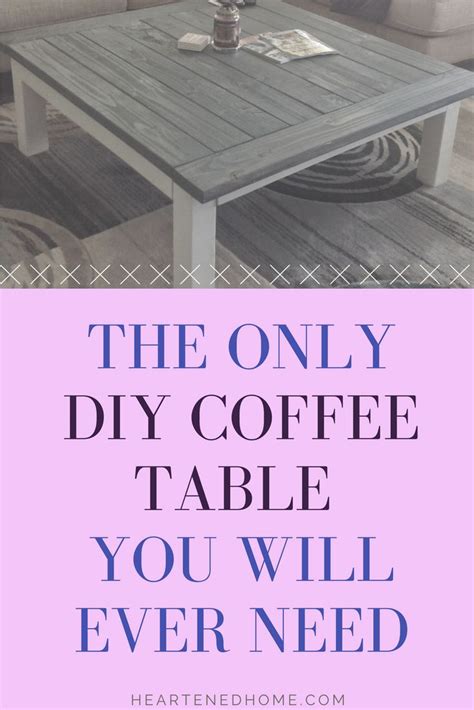 This DIY coffee table is incredibly sturdy and functional, yet looks great! | Diy coffee table ...