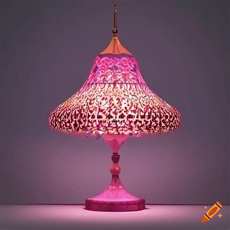 Pink islamic art lamp