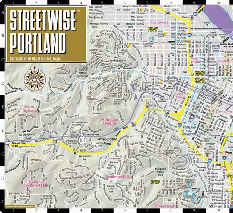 Portland oregon Light Rail Map Streetwise Portland Map Laminated City ...