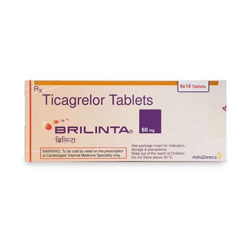 Buy Brilinta 60mg Tablet 14'S Online | Uses & Side Effects | Netmeds