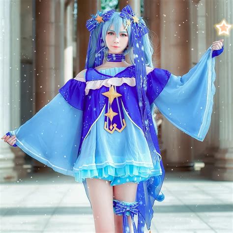 New Vocaloid Hatsune Miku Cosplay Costume Snow Miku Cosplay Fancy Dress ...