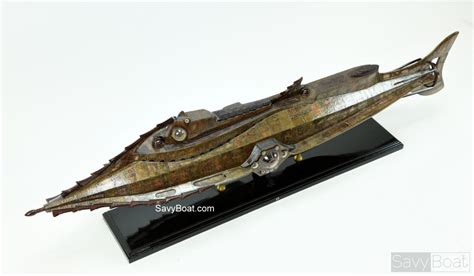 Nautilus Submarine Handcrafted Wooden/Copper Model Ship | SavyBoat