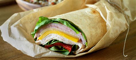 Turkey and Ham with Roasted Red Peppers Wrap • La Tortilla Factory