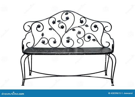 Iron Chair Design With Wooden Seat Royalty-Free Stock Photo ...