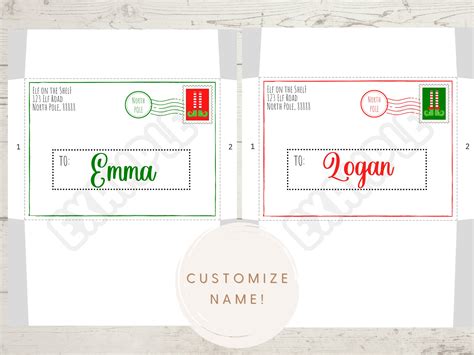 Christmas Elf Mail and Envelope Template, EARLY ARRIVAL, Editable ...