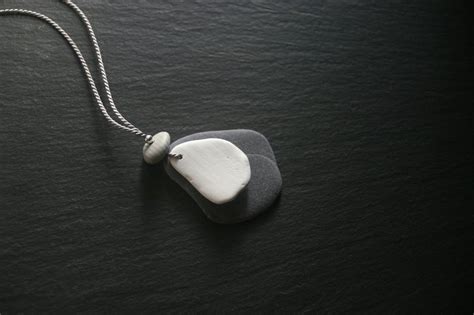 Slate pendants / Sea Glass and Stone - Drawings and Jewellery by Buzz Mitchell