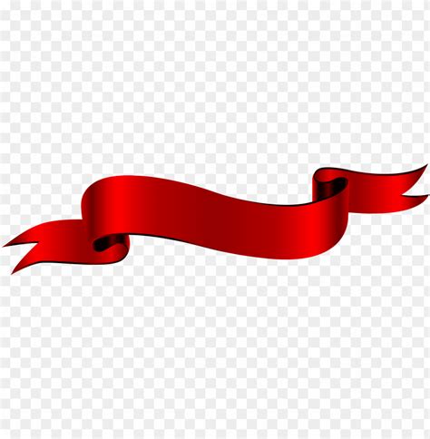 transparent red ribbon banner PNG image with transparent background | TOPpng