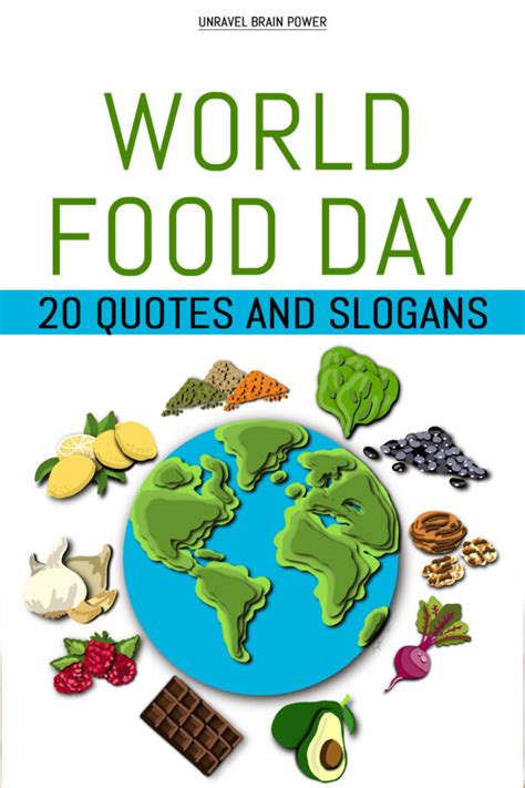 World Food Day 2022 : 20 Quotes and Slogans - Unravel Brain Power