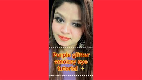 Purple glitter smokey eye tutorial #eyemakeup #viralvideo #purple #glitter - YouTube