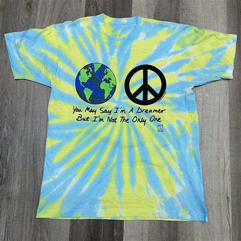 1989 John Lennon Imagine Peace Dreamer Promo Tie Dye … - Gem