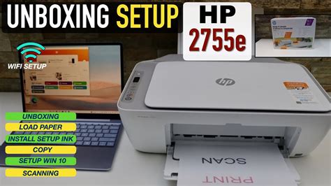 HP DeskJet 2755e Setup, Unboxing, Install setup Ink, Copy Test ...