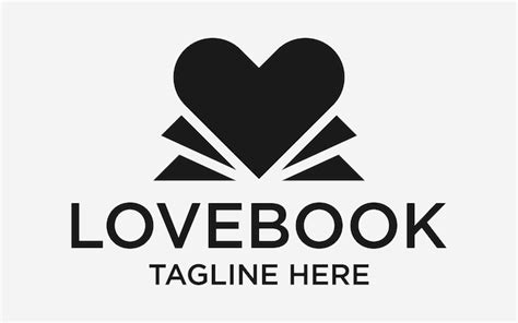 Premium Vector | Logo design love with book concept template simple