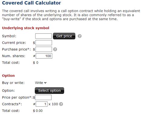 The Best Covered Call Calculator and How to Use it