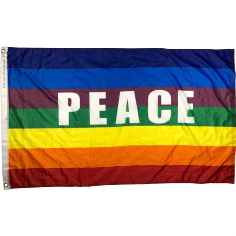 Peace Rainbow Flag 3 X 5 ft. Nylon Printed Outdoor Cool Flags!