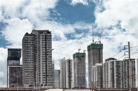 Condominium and construction building in downtown 6856780 Stock Photo ...