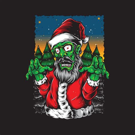 scary zombie santa vector character 4881694 Vector Art at Vecteezy