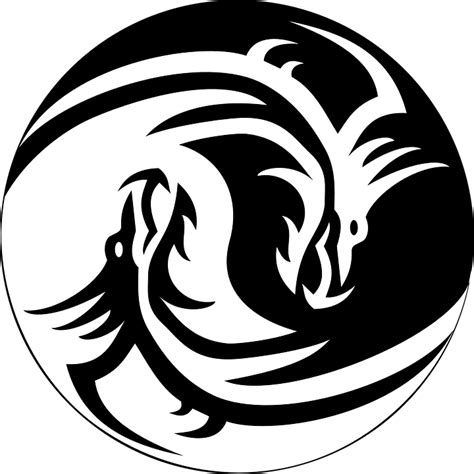 Dragon Ying Yang · Free vector graphic on Pixabay