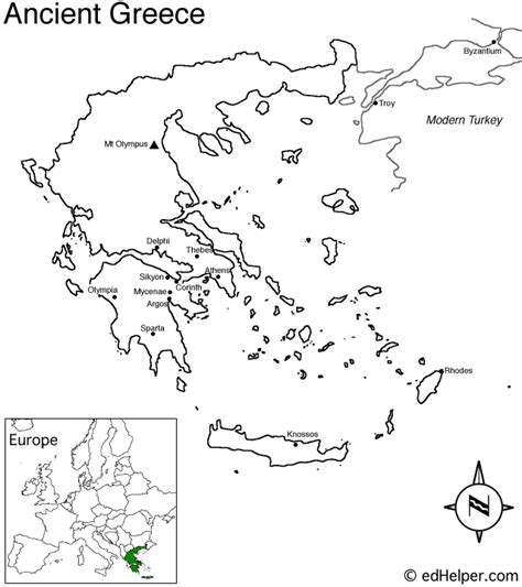 Greece Outline Map