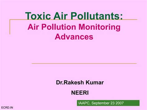 Neeri - Toxic Air Pollutants | PPT