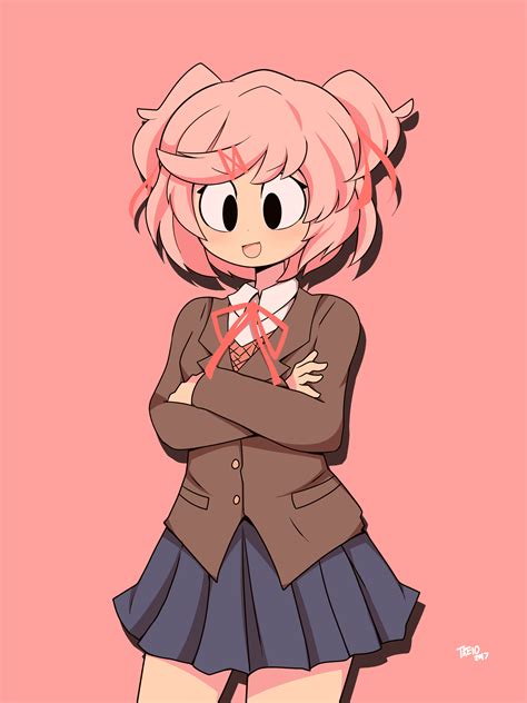 Finished my Natsuki drawing : r/DDLC