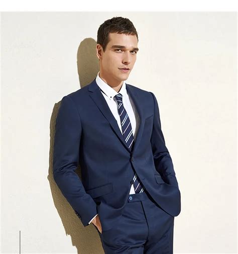 2018 2018 Men Business Suit Slim Fit Classic Male Suits Blazers Luxury Suit Men One Button 2 ...