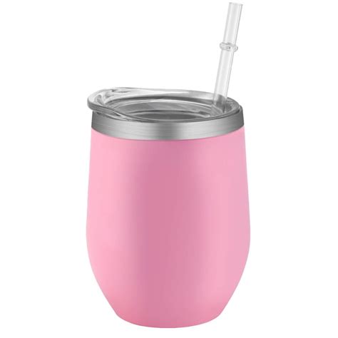 Stainless Steel Wine Tumbler with Lid 12 oz - Kitchables