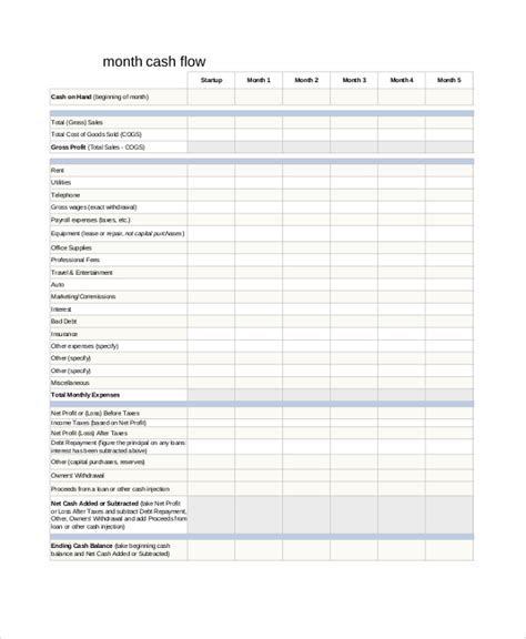 FREE 15+ Cash Flow Statement Samples & Templates in PDF | MS Word