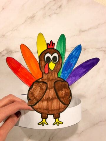 Turkey Headband Craft Template