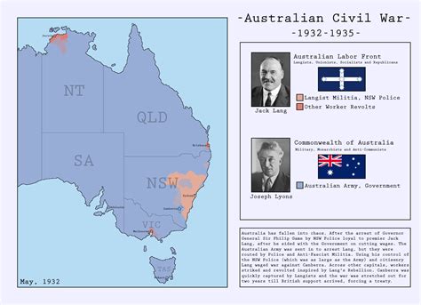 Lang's War! | Australian Civil War 1932-1935 : r/imaginarymaps