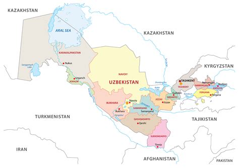 Map of Uzbekistan - Thong Thai Real