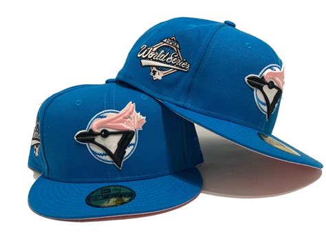 TORONTO BLUE JAYS 1993 WORLD SERIES BLUE FANATIC PINK BRIM NEW ERA FIT ...