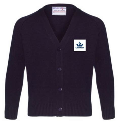 Kingswood Primary School - Navy Knitwear (Knitted) Cardigan with School ...