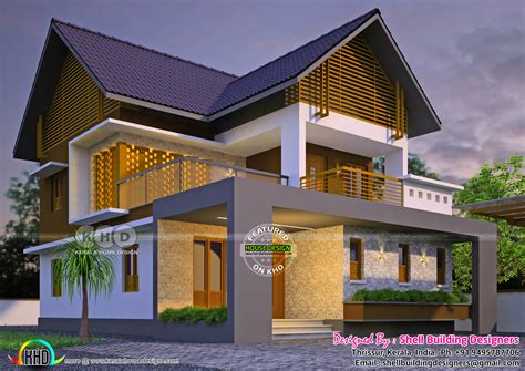 Beautiful sloped roof home 1750 sq-ft - Kerala Home Design and Floor ...