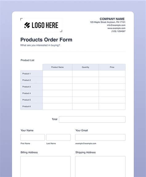 1700+ Order Forms | Jotform