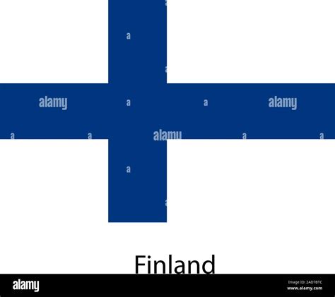 Flag of the country finland. Vector illustration. Exact colors Stock ...