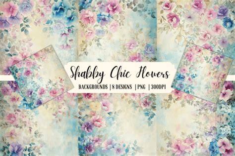 Shabby Chic Flowers Background Graphic by Babydell Art · Creative Fabrica