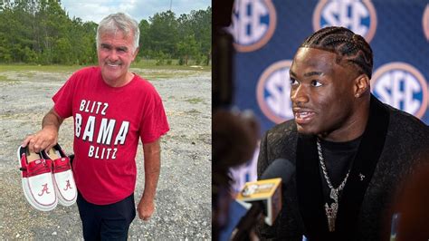 Alabama superfan Roll Tide Willie grooves with Jalen Milroe at barber ...