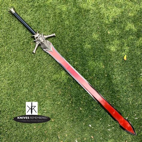 Devil May Cry The Rebellion Dante Replica Sword w/ Wall Plaque - CUSTOM ENGRAVED