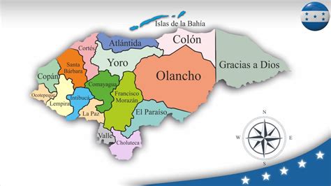 Mapa De Honduras Y Sus Departamentos - DamienJunaid